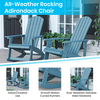 Flash Furniture Sea Foam Adirondack Rockers & 1 Side Table, PK 2 JJ-C14705-2-T14001-SFM-GG